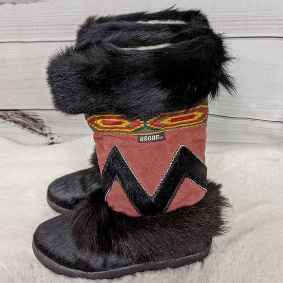 oscar de la renta fur boots